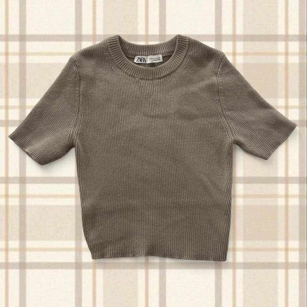 Zara Kids Taupe Short Sleeve Tee